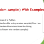 Python Random.sample() With Examples - Spark By {Examples}