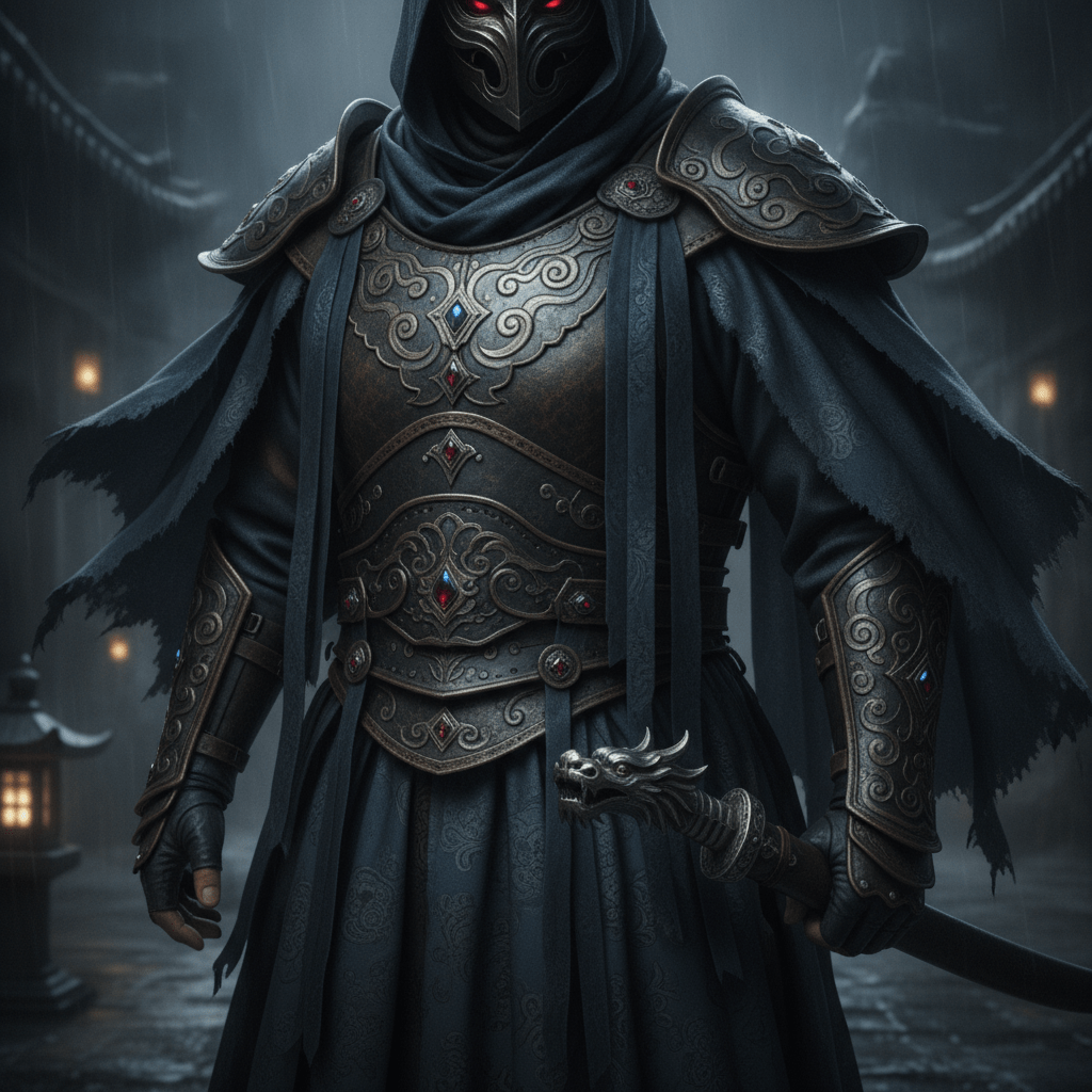 Fantasy warrior costume details