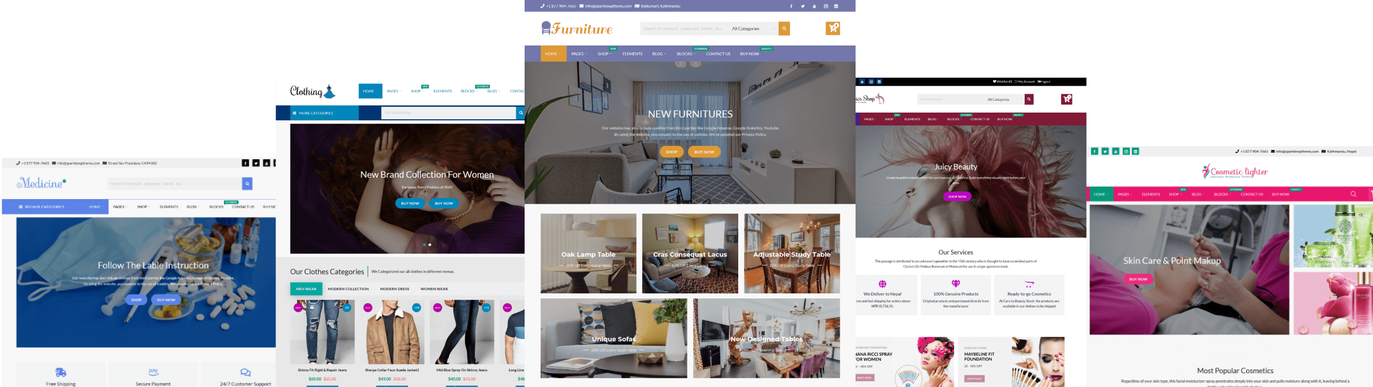 Fast, customizable, and clean theme designed for any kind of store. Sparklestore Online Ecommerce Free Woocommerce Wordpress Theme