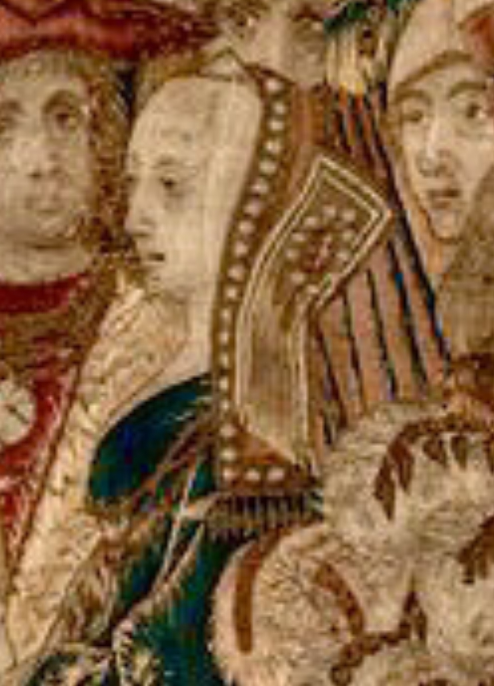 THE TOURNAMENT TAPESTRY – PORTRAITS OF MARGARET OF BURGUNDY AND