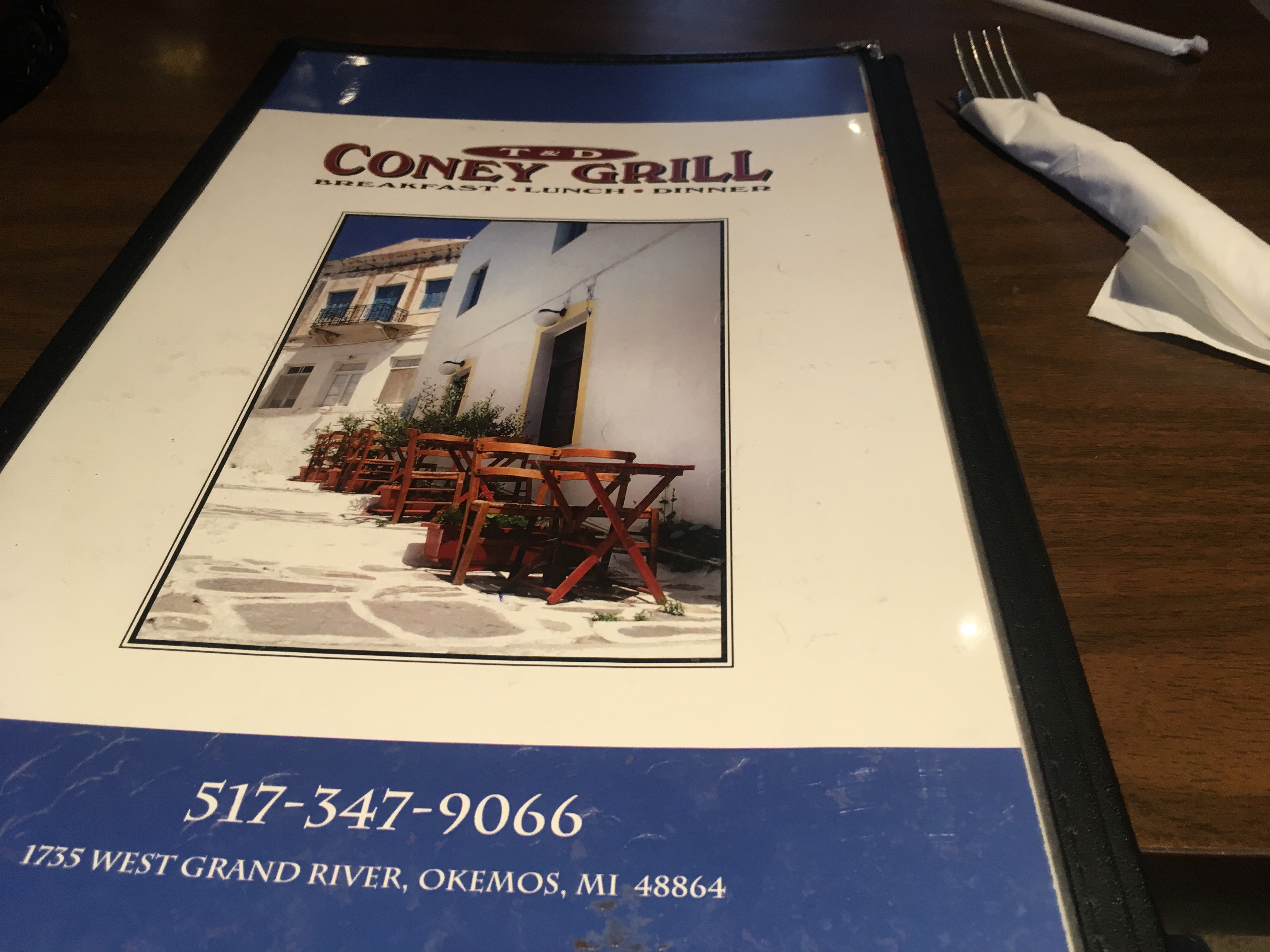 T & D Coney Grill's logo is simple, focusing on the restaurant name. Photo by Jamal Tyler.