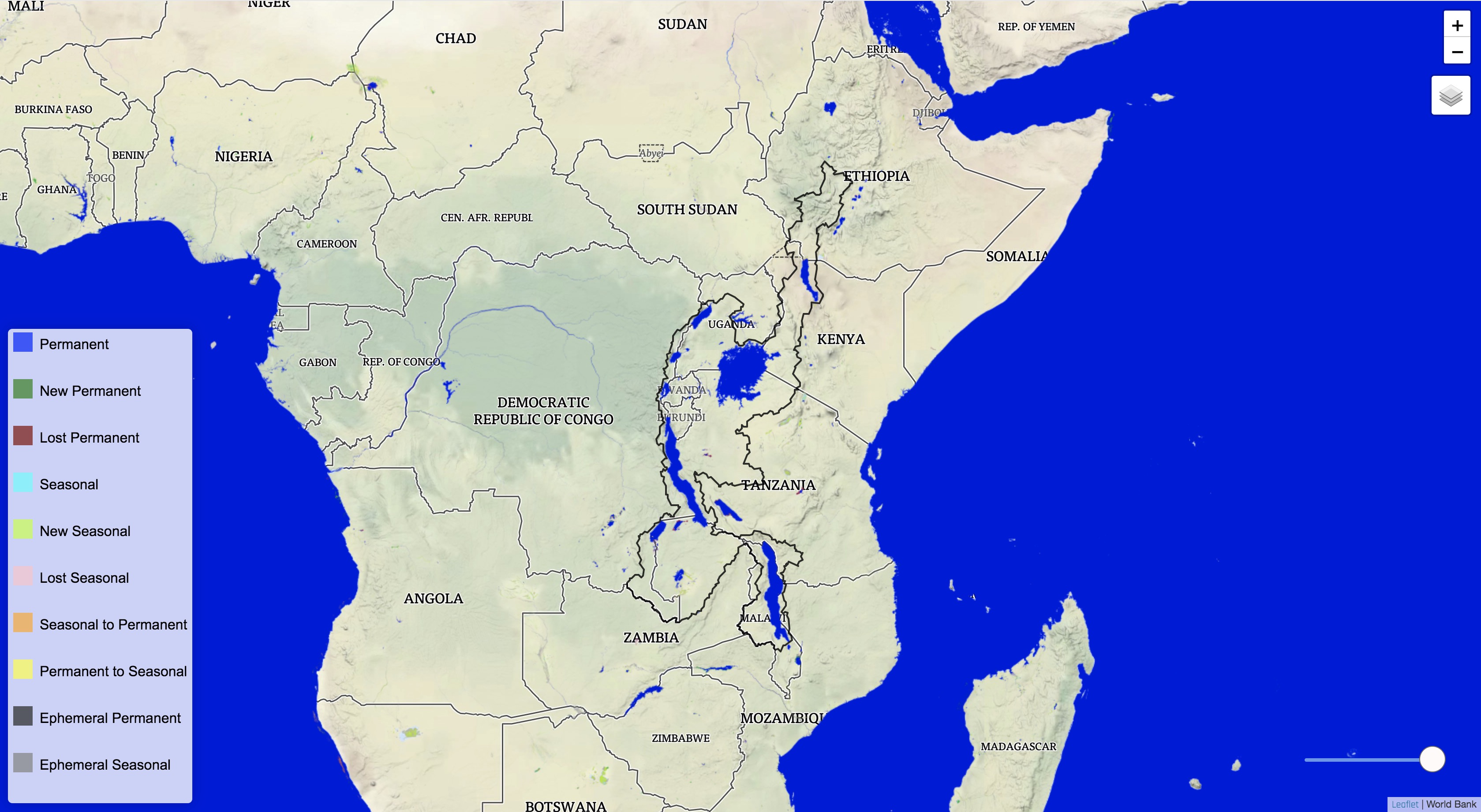 Africa Lake Map 1 