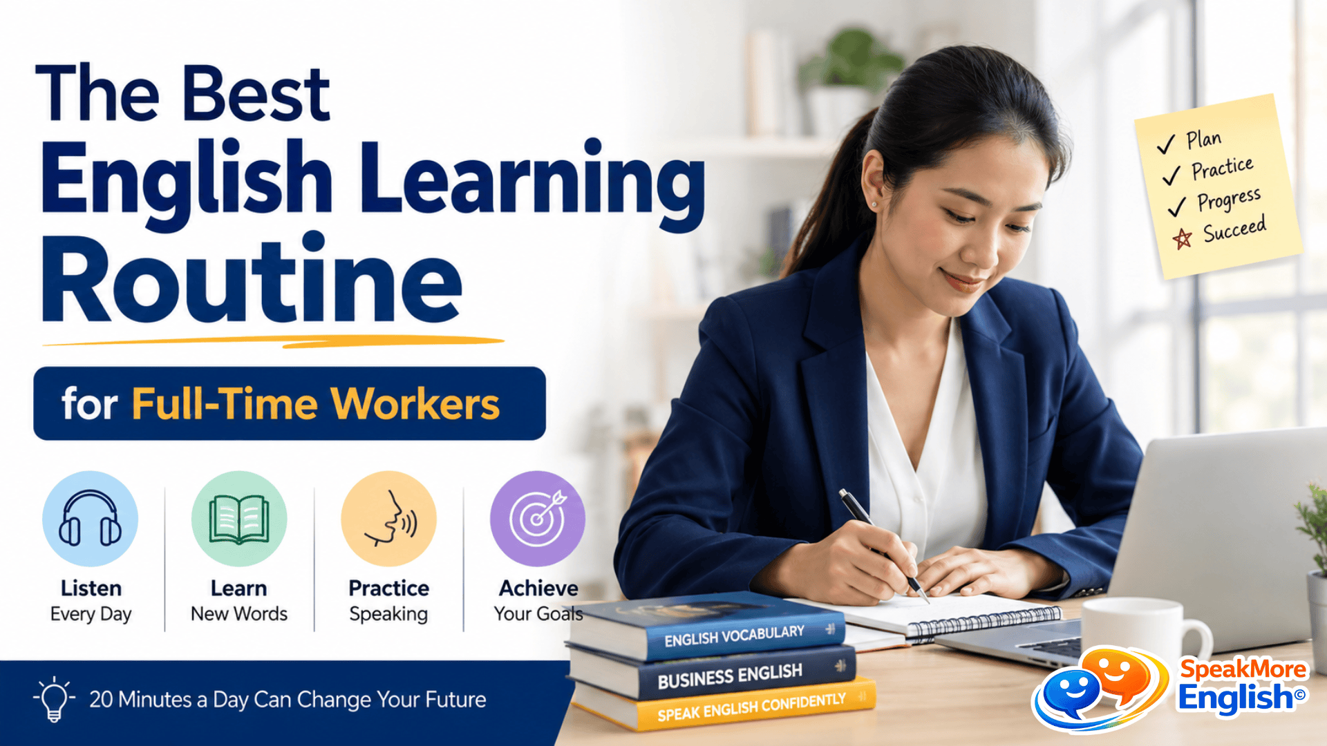 The Best English Learning Routine for Full-Time Workers image