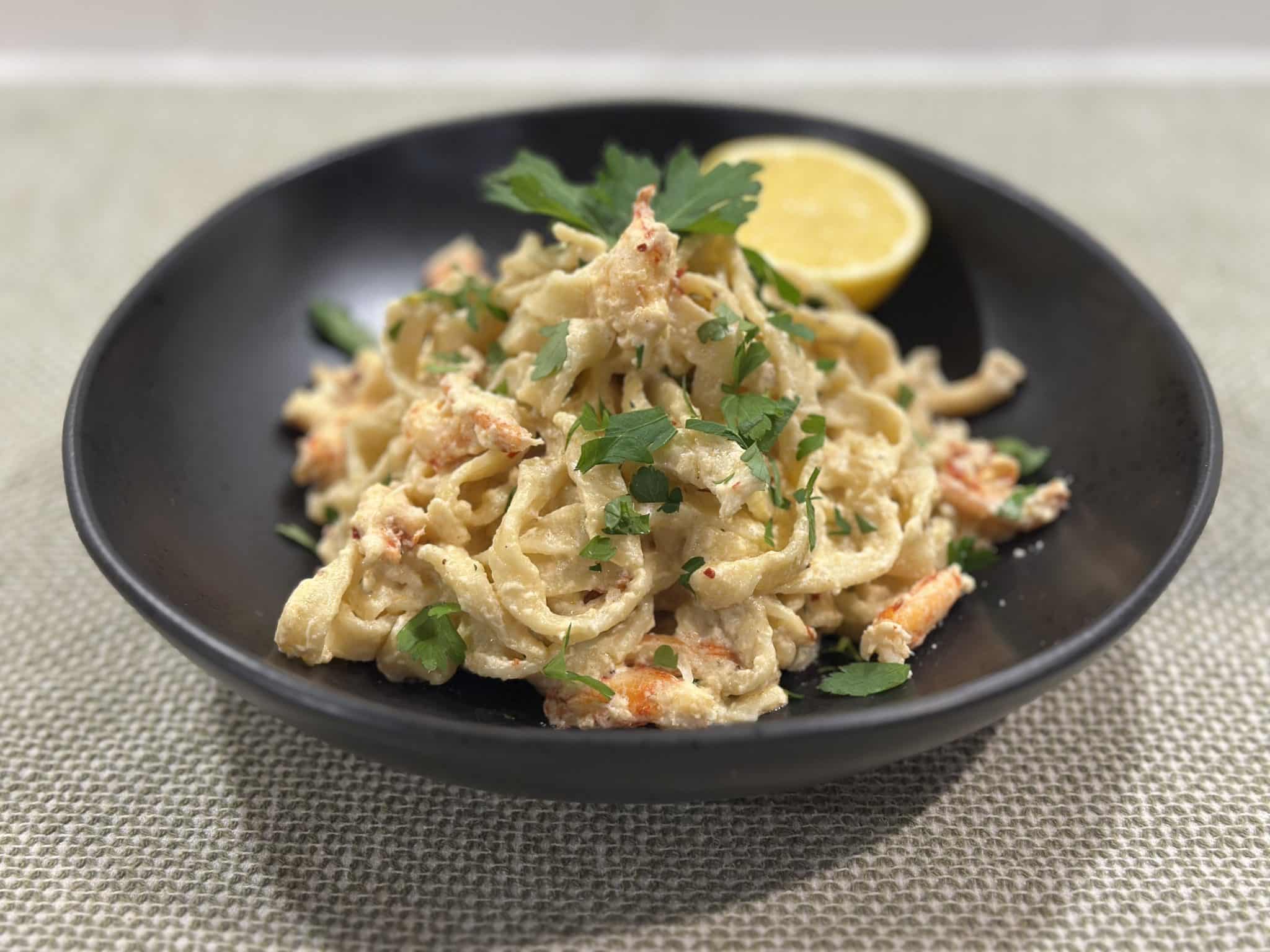 spiny lobster alfredo