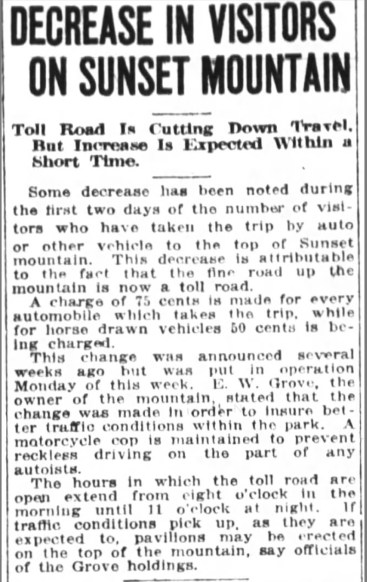 decrease in visitors