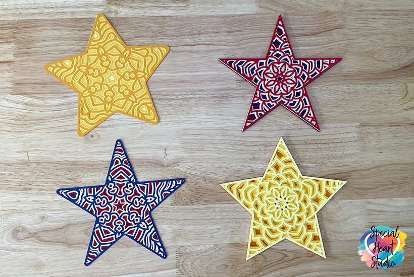 Free Layered Star Mandala Svg Files Special Heart Studio SVG Cut Files