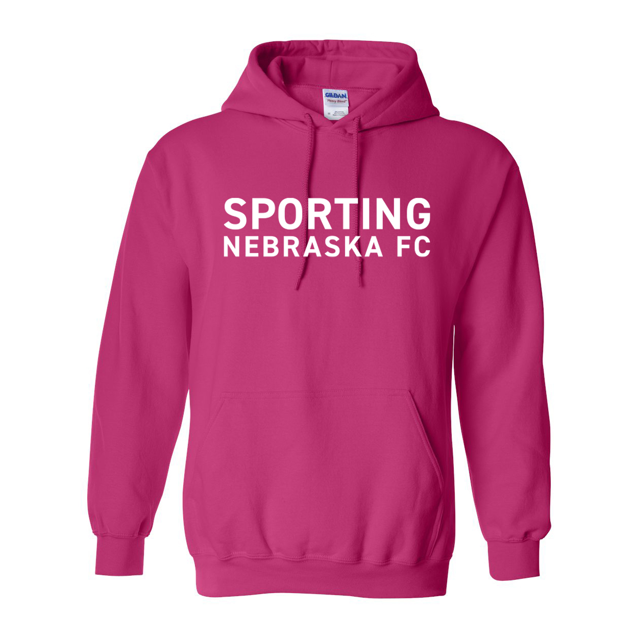 Sporting Nebraska FC - Gildan Hooded Sweatshirt- Pink (Logo 2)