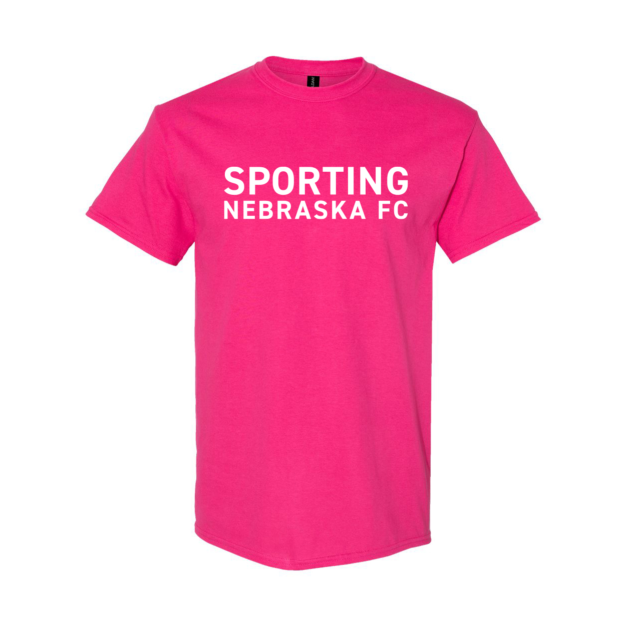 Sporting Nebraska FC - Gildan T-Shirt - Pink (Logo 2)