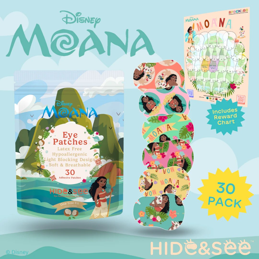 Speckles Hide See Eye Patches Moana 30 Pack Speckles For Kids
