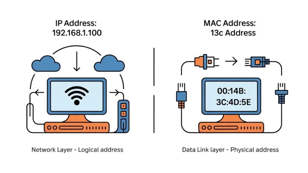 Different Between IP Address And MAC Address Modern Networks Different Between IP Address And MAC Address Modern Networks 1024x576 