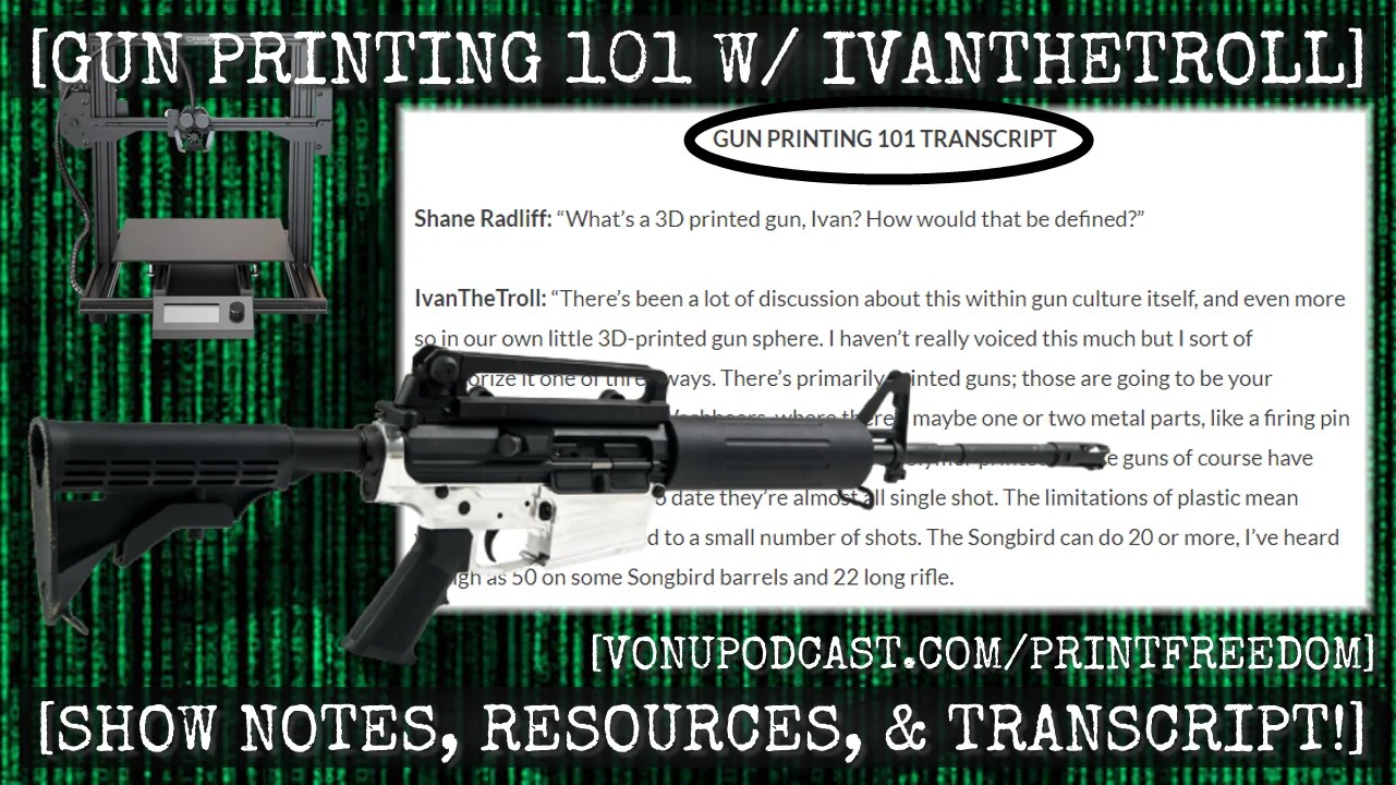 When researchers would attempt to extrud. Gun Printing 101 With Ivanthetroll Podcast Transcript The Vonu Podcast