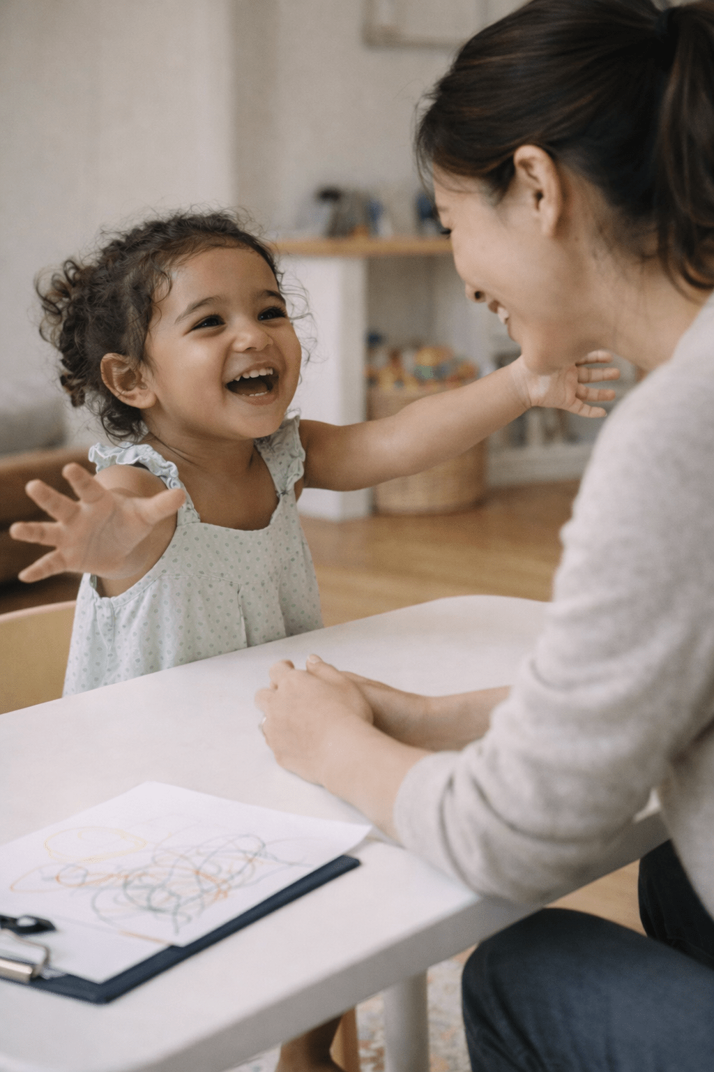 happy child after speech therapy