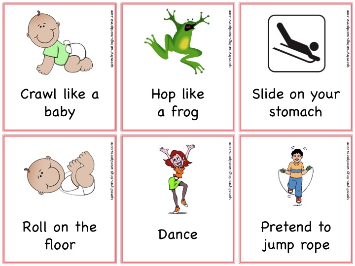 You’ll want to assign a movement to each noisemaker. Following Directions Action Game Speechymusings