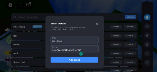 Speed Hub X Script Best Roblox Script Official Website Add Speed Hub Script 