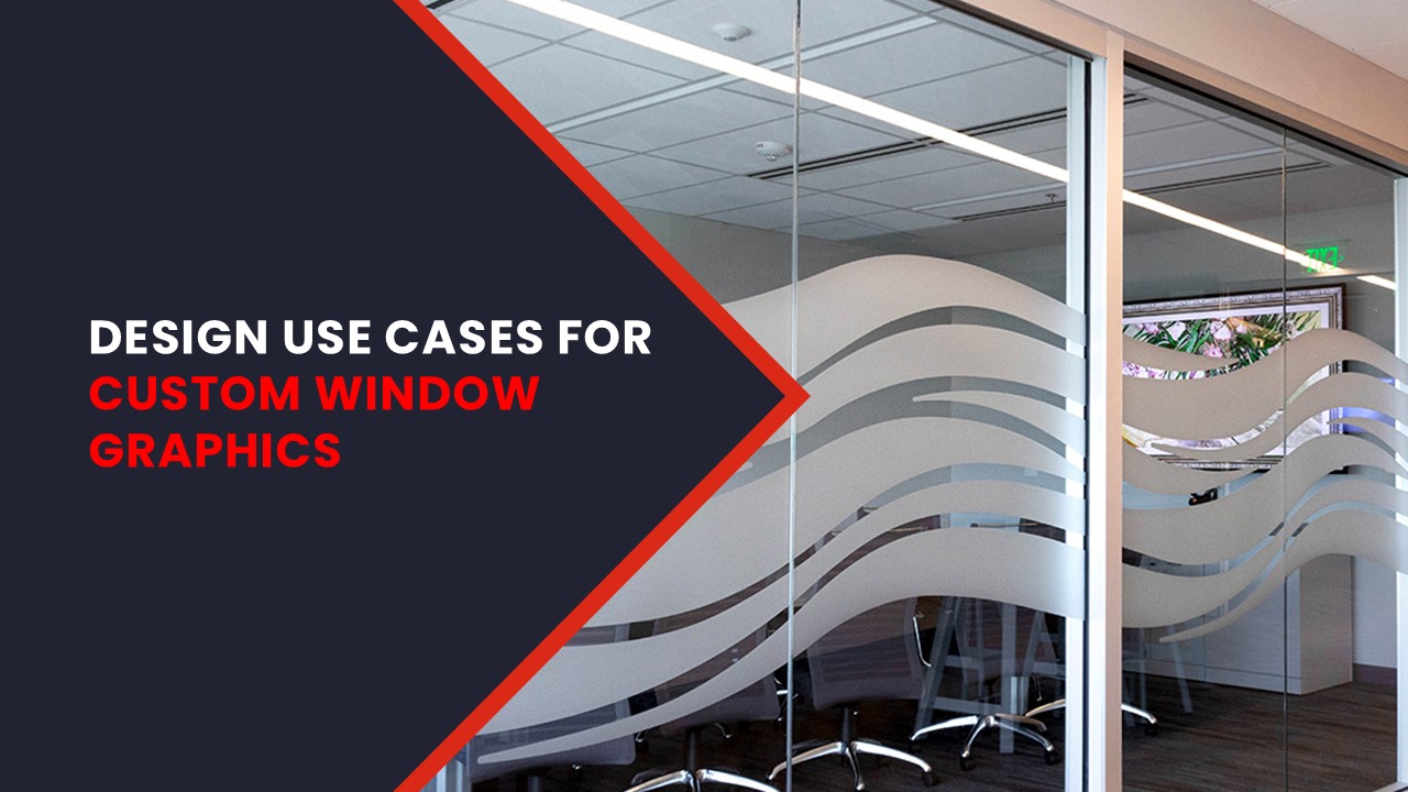 Graphic design on glass door, showcasing creative artistry and transparency in architecture.