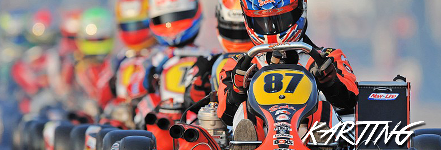Karting-evenement op een kartbaan