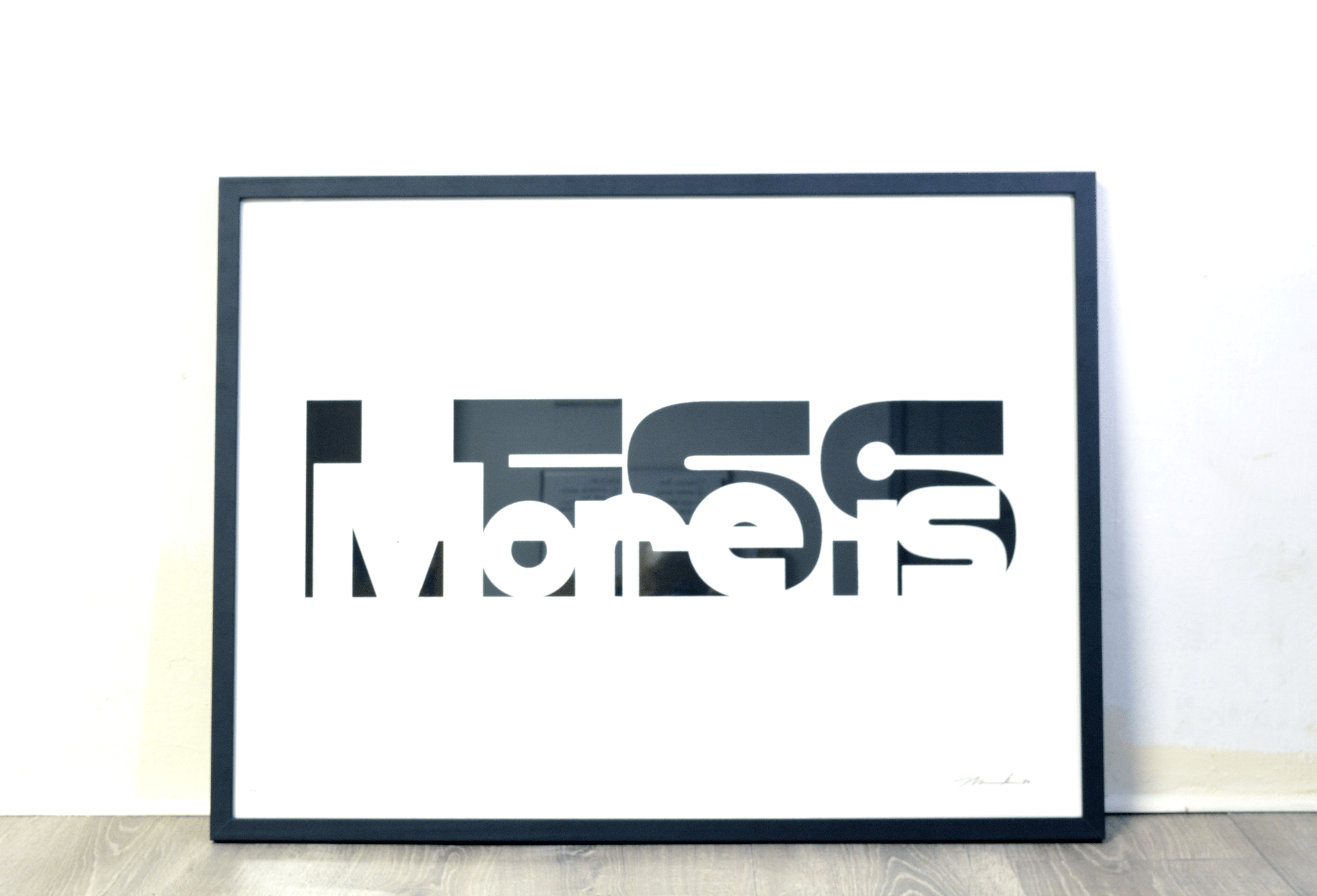 More Is Less framed print