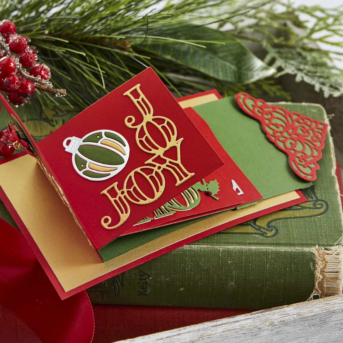 Spellbinders Christmas Cascade Collection by Becca Feeken #Spellbinders #NeverStopMaking #AmazingPaperGrace #Cardmaking