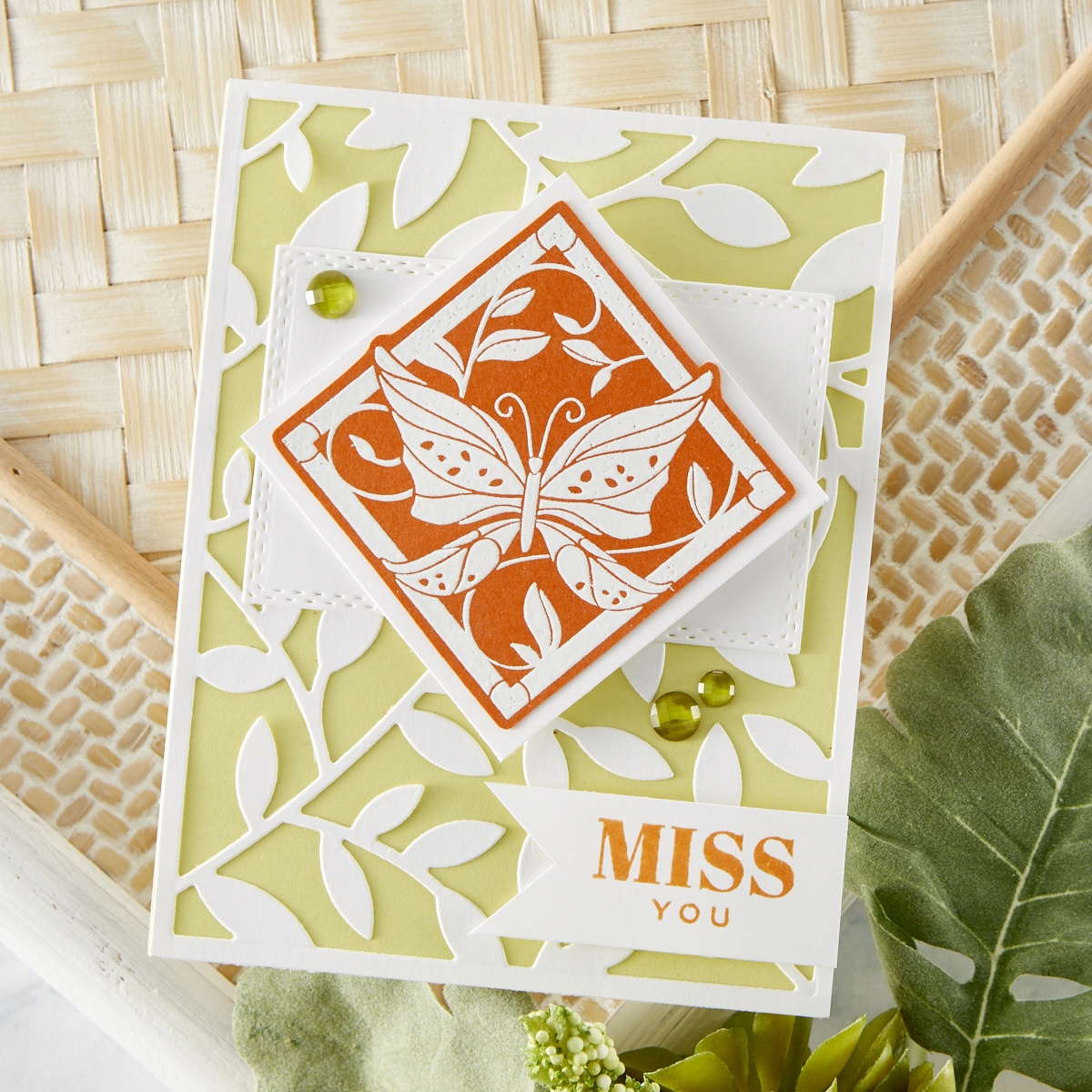 Handmade greeting card featuring FSJ Buzzworthy Collection