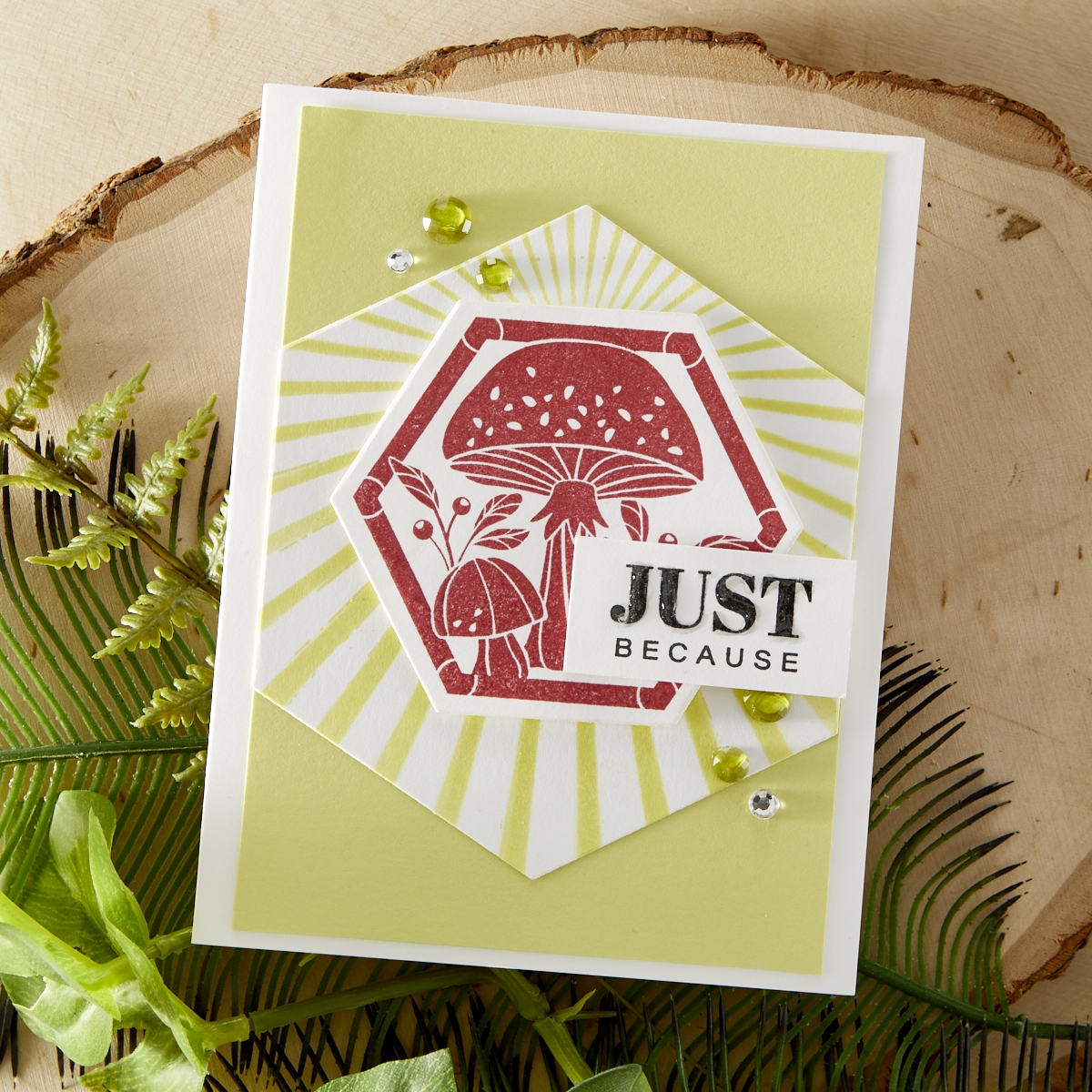 Handmade greeting card featuring FSJ Buzzworthy Collection