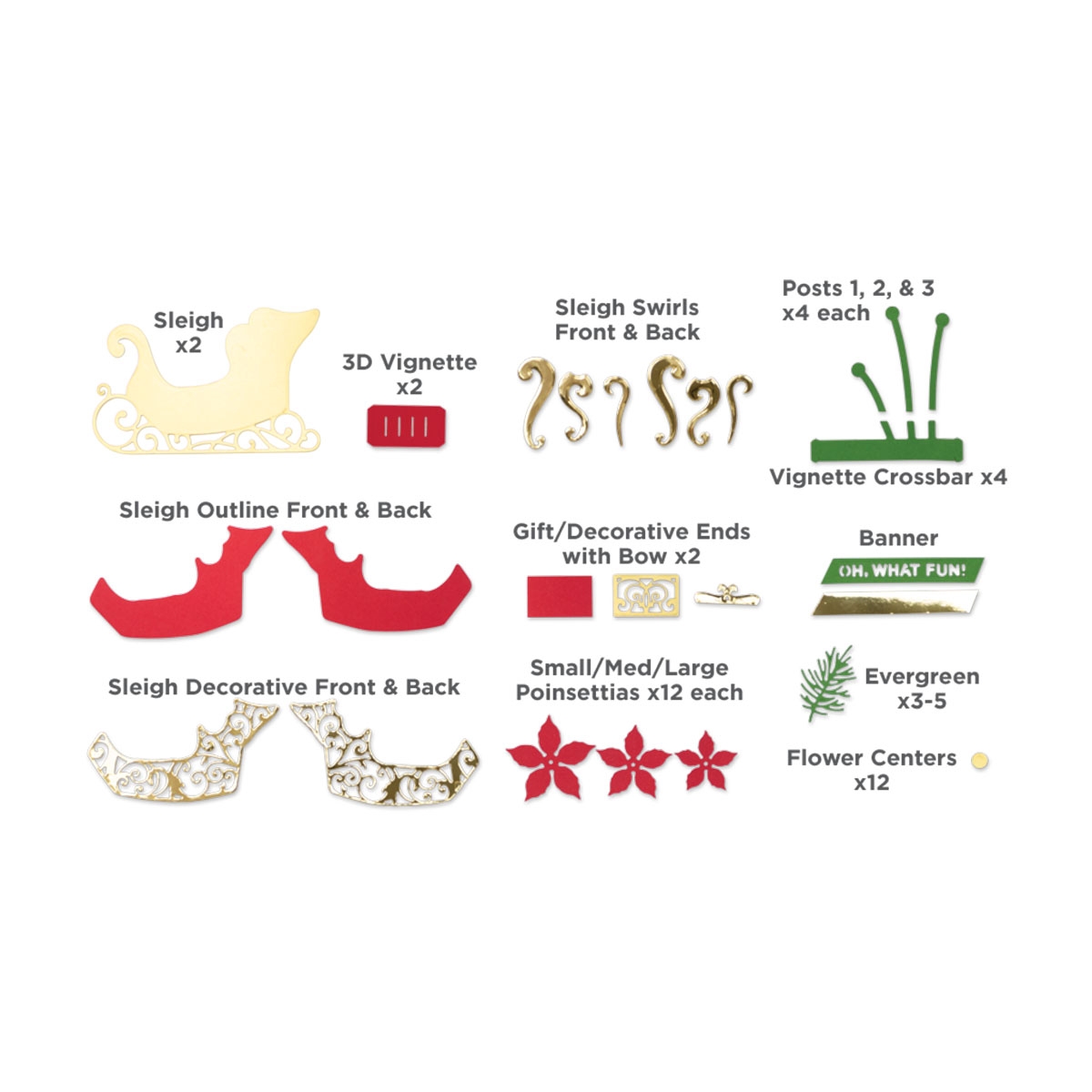 November 2020 Amazing Paper Grace Die of the Month is Here – Pop Up 3D Vignette Poinsettia Sleigh