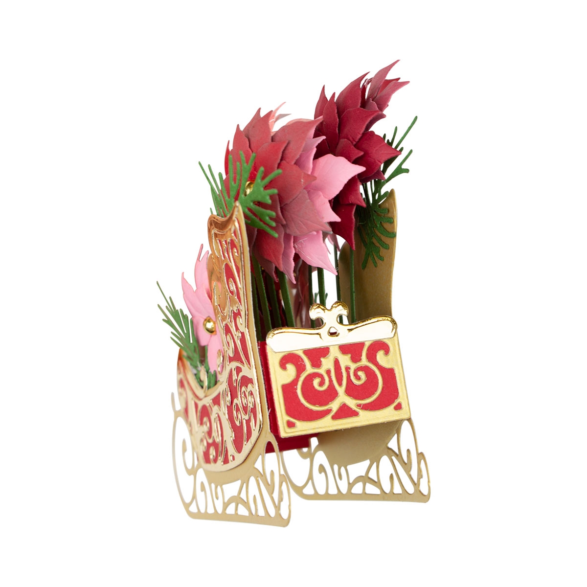 November 2020 Amazing Paper Grace Die of the Month is Here – Pop Up 3D Vignette Poinsettia Sleigh