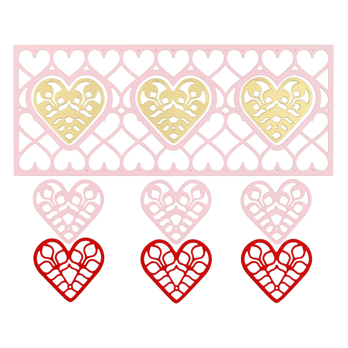 January 2021 Large Die of the Month is Here – Slimline Kaleidoscope Hearts