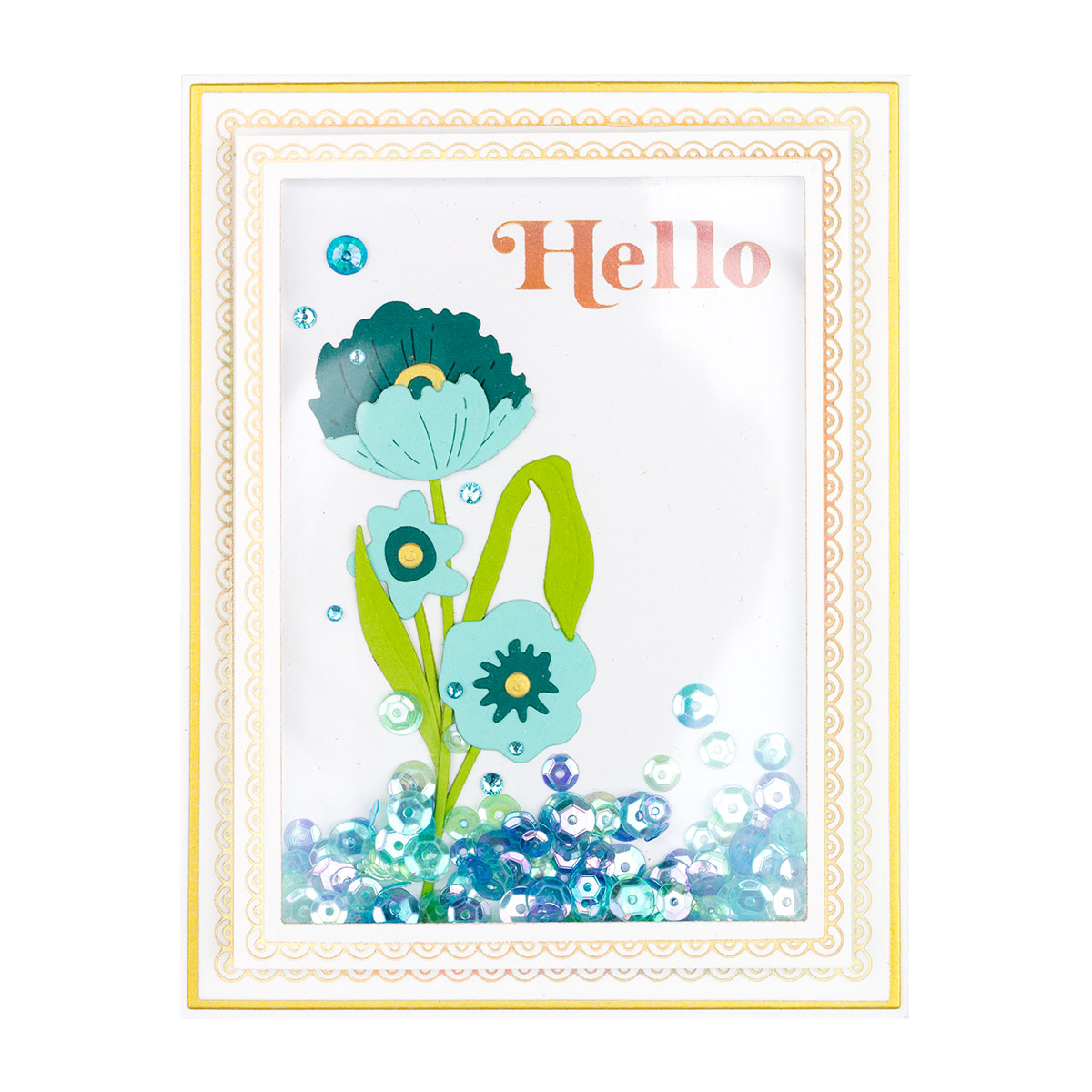 February 2021 Glimmer Hot Foil Kit of the Month is Here &ndash; Scalloped Rectangle Glimmer Essentials with Sentiments