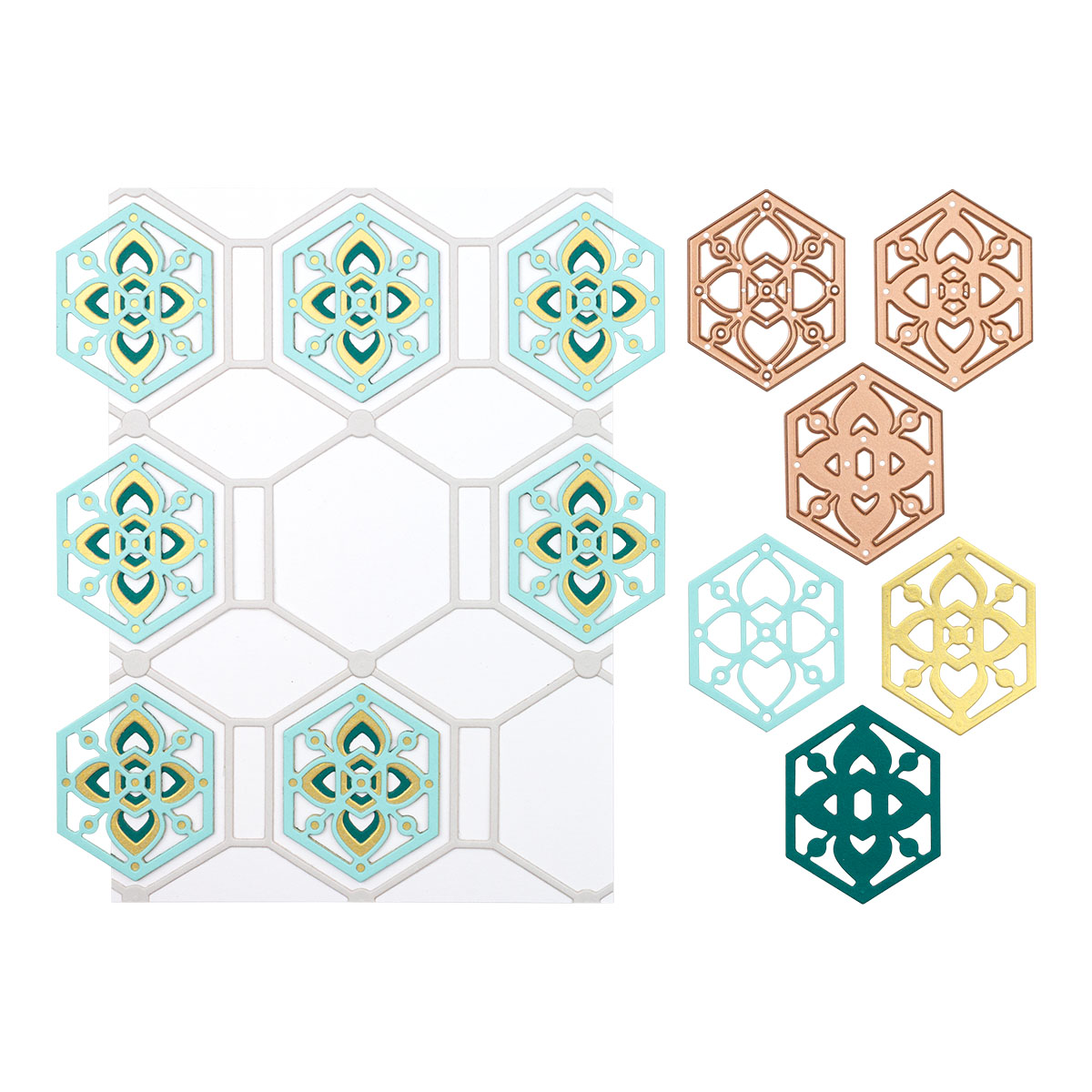 August 2021 Small Die of the Month Is Here – Hex Kaleidoscope Tile