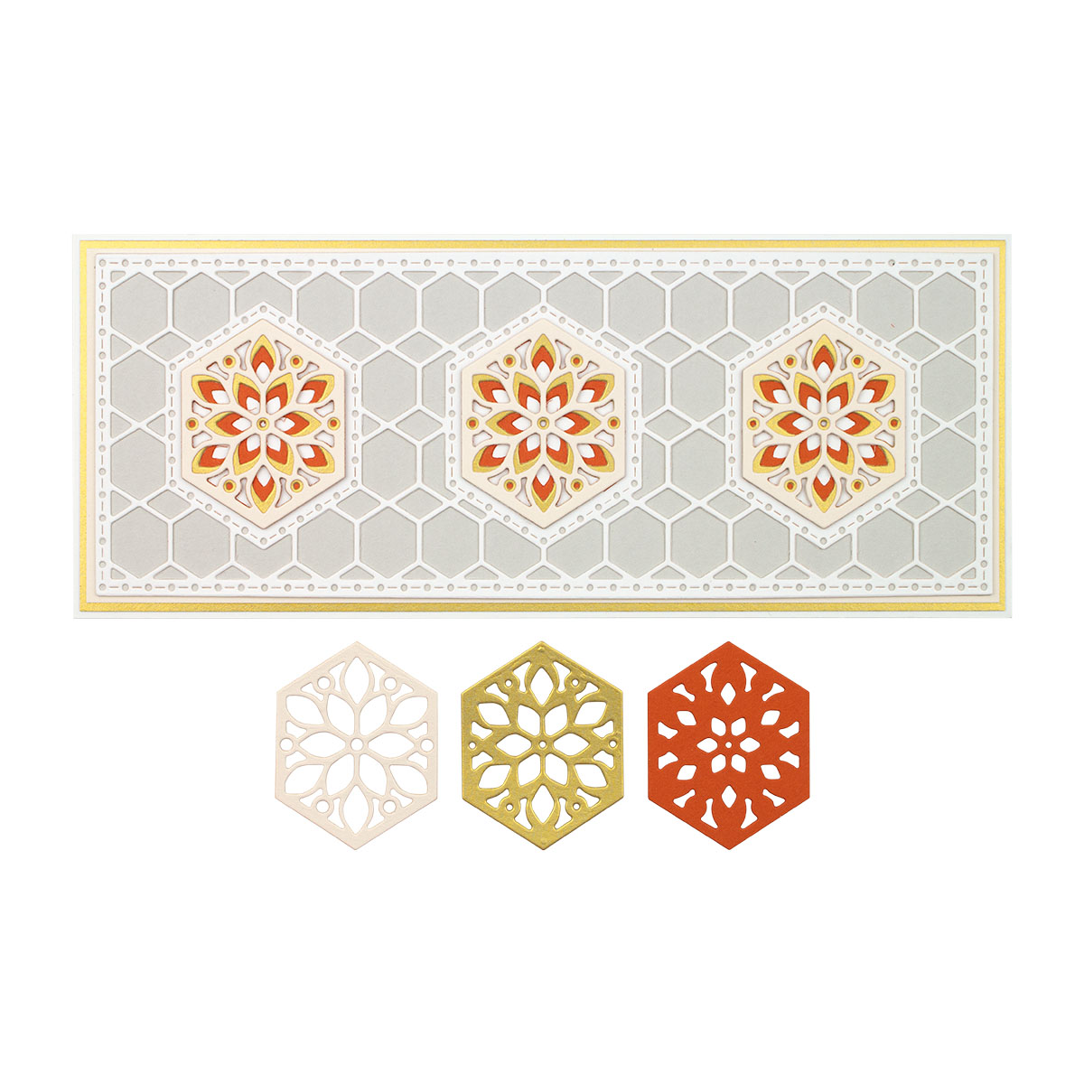 August 2021 Large Die of the Month is Here – Hex Kaleidoscope Slimline