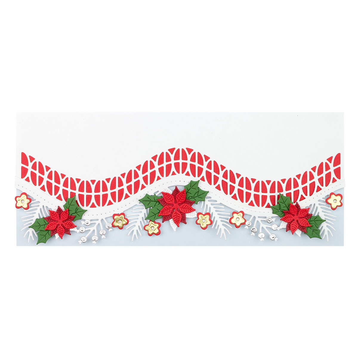 November 2021 Large Die of the Month Preview & Tutorials &ndash; Christmas Foliage Strip & Borders