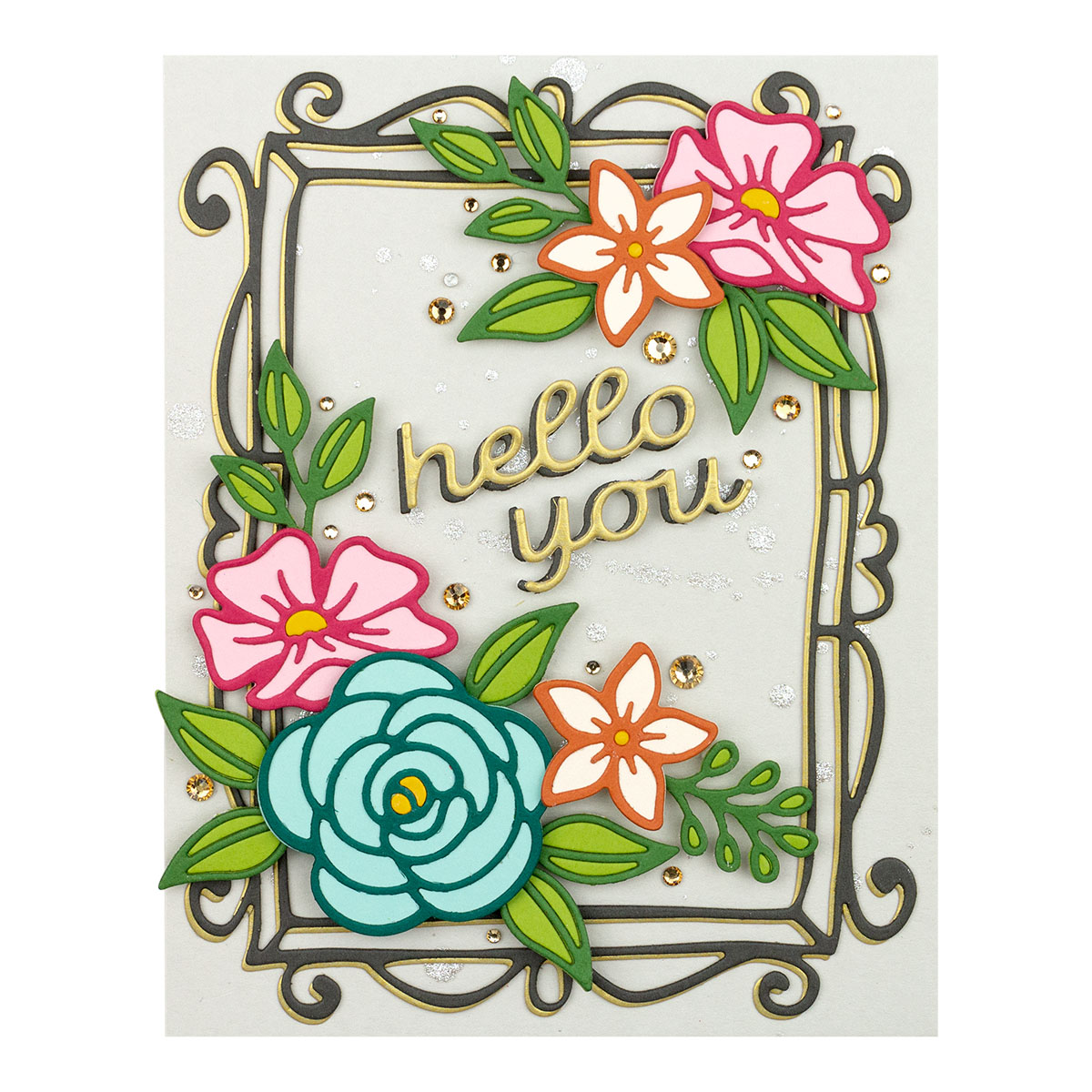 December 2021 Small Die of the Month Preview & Tutorials – Sketched Florals & Frame