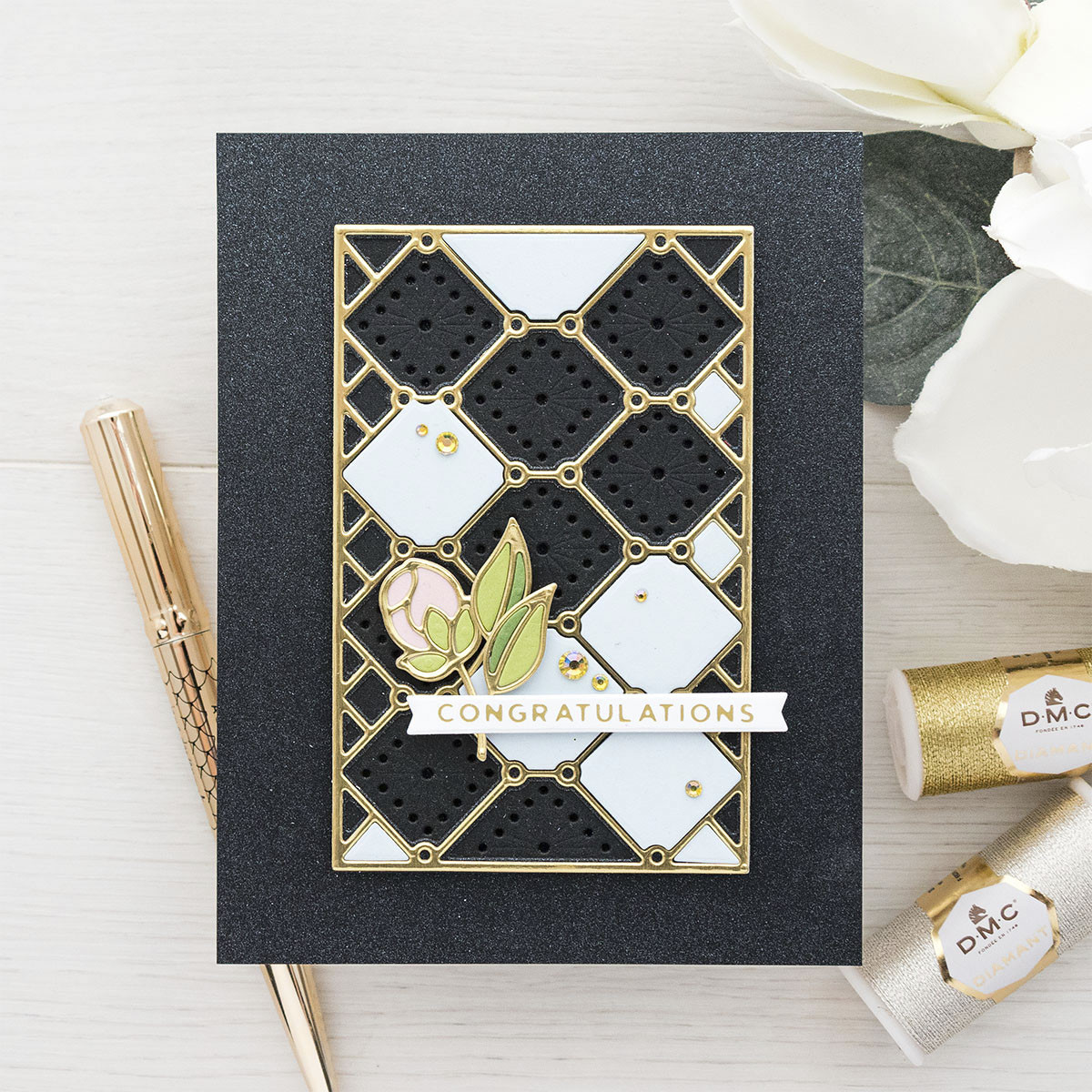 December 2021 Large Die of the Month Preview & Tutorials – Layered Stitched Background