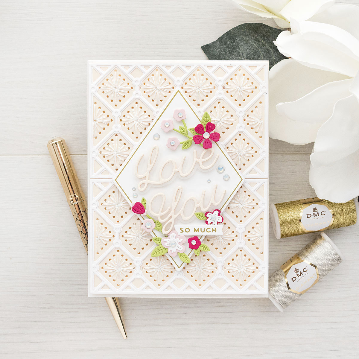 December 2021 Large Die of the Month Preview & Tutorials – Layered Stitched Background