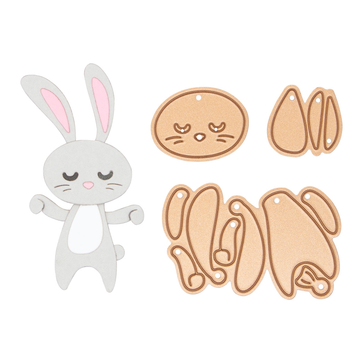 March 2022 Small Die of the Month Preview & Tutorials – Floating Bunny