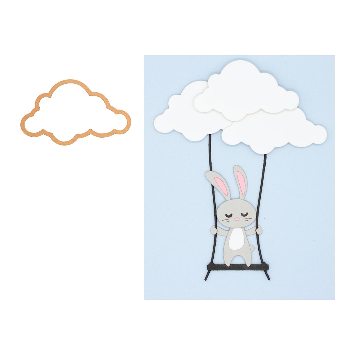 March 2022 Small Die of the Month Preview & Tutorials – Floating Bunny
