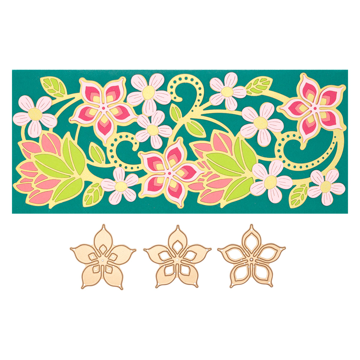 March 2022 Large Die of the Month Preview & Tutorials – Kaleidoscope Floral Slimline