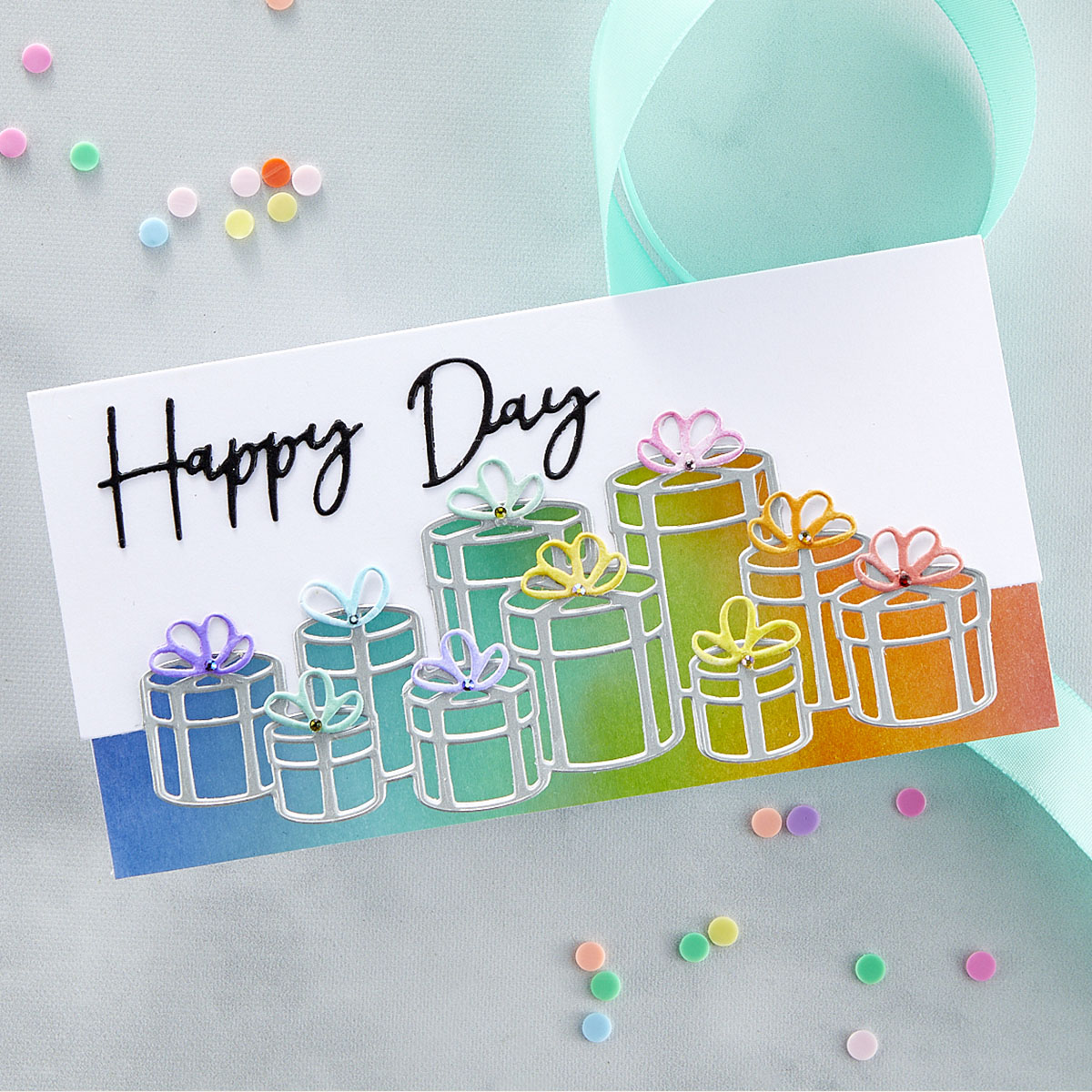 April 2022 Small Die of the Month Preview & Tutorials &ndash; Gift Border & Sentiments