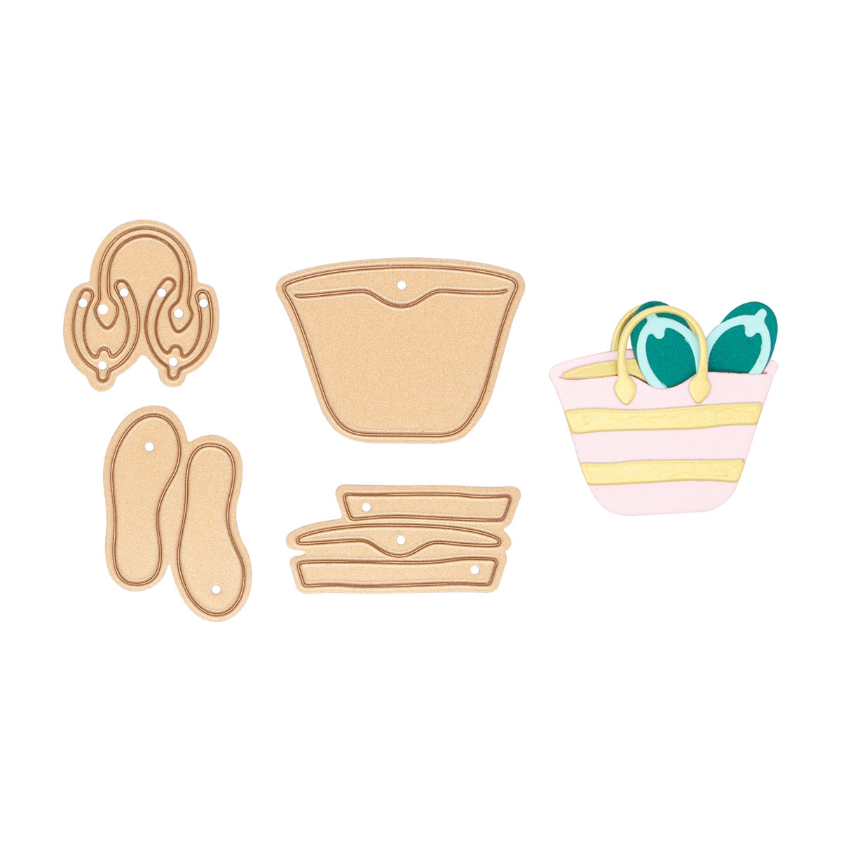 July 2022 Small Die of the Month Preview & Tutorials – Day at the Beach