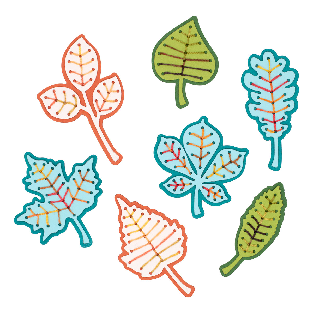 September 2022 Small Die of the Month Preview & Tutorials – Stitched Fall Leaves