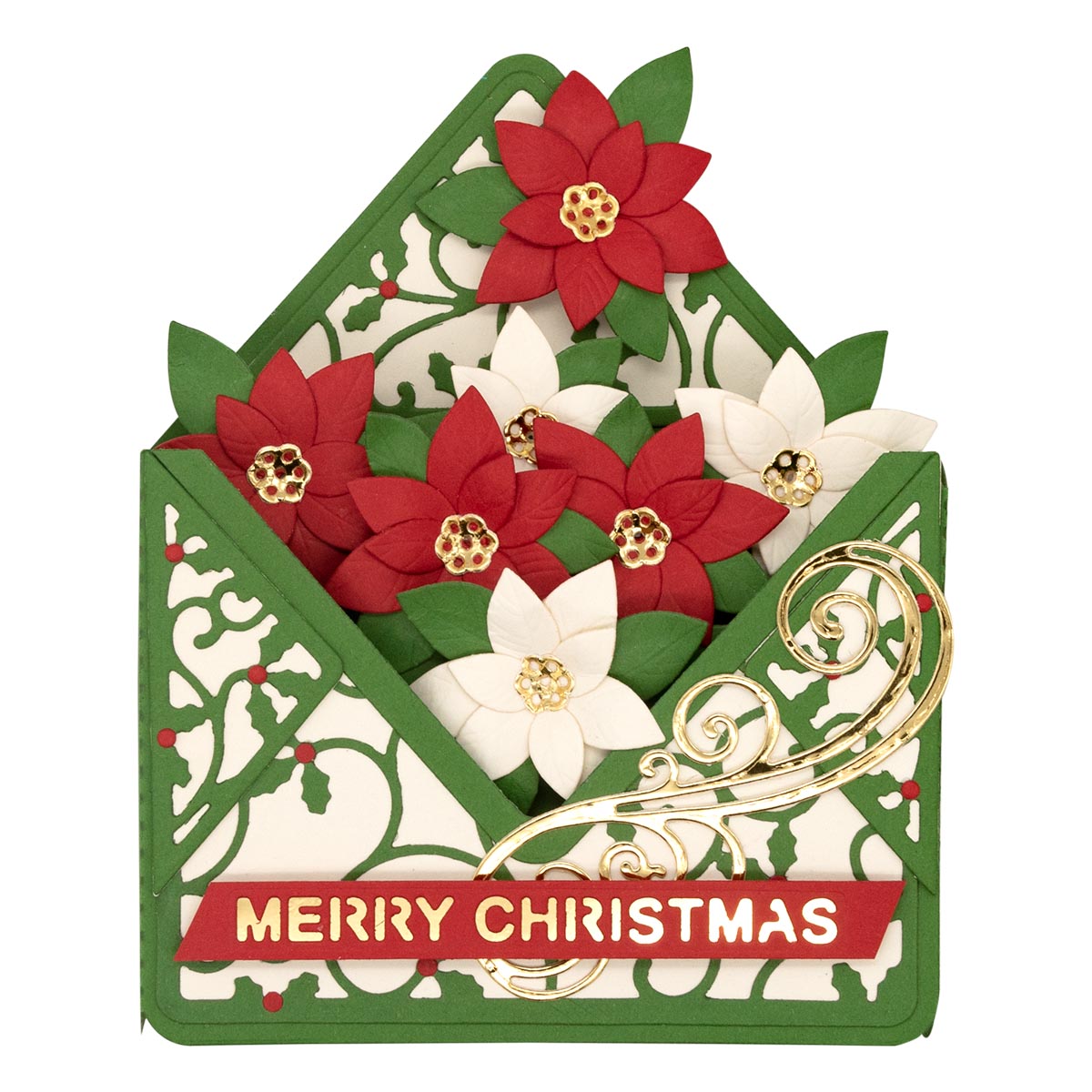 October 2022 Amazing Paper Grace Die of the Month Preview & Tutorials – 3D Poinsettia Surprise Envelope