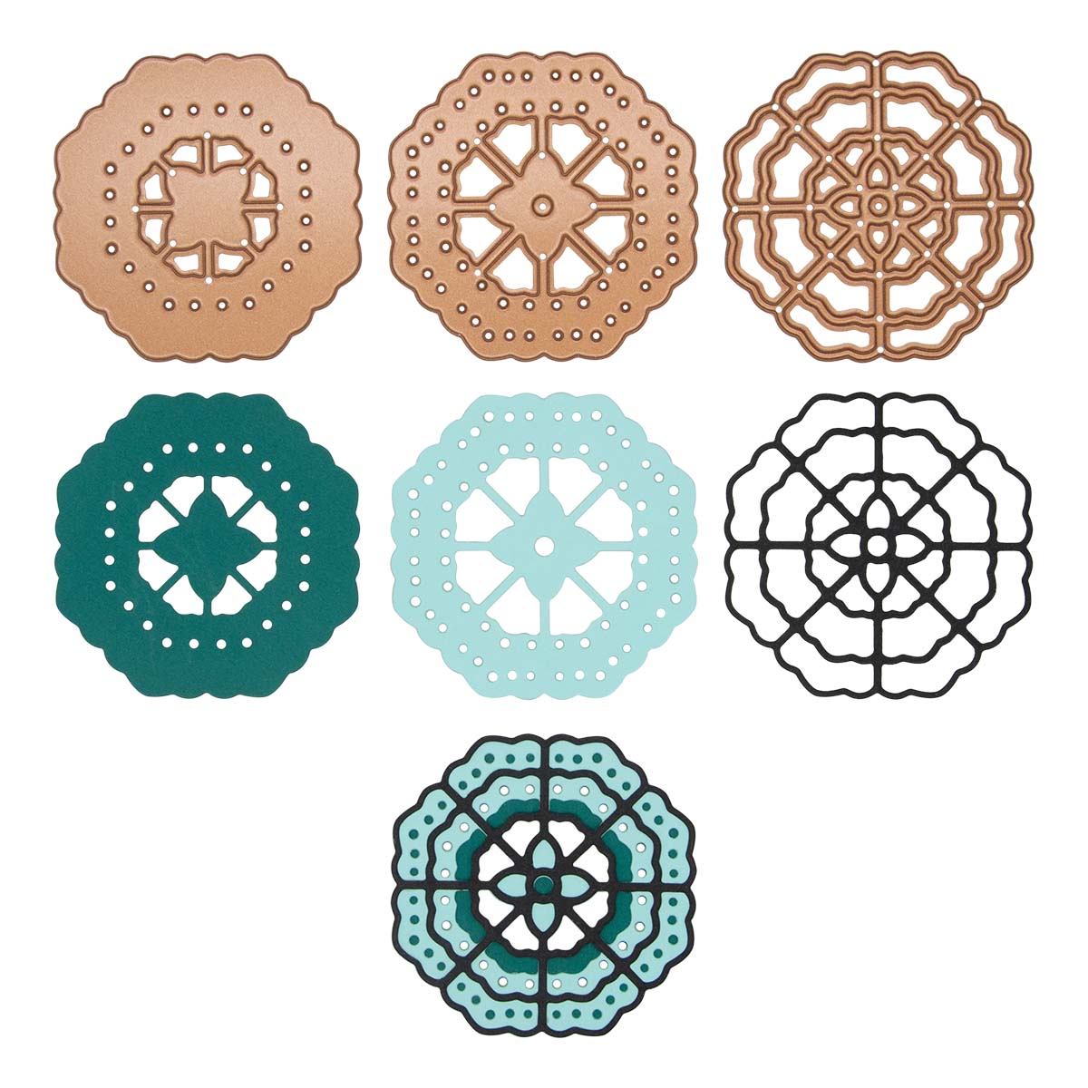 November 2022 Large Die of the Month Preview & Tutorials &ndash; Stylized Floral Kaleidoscope Slimline