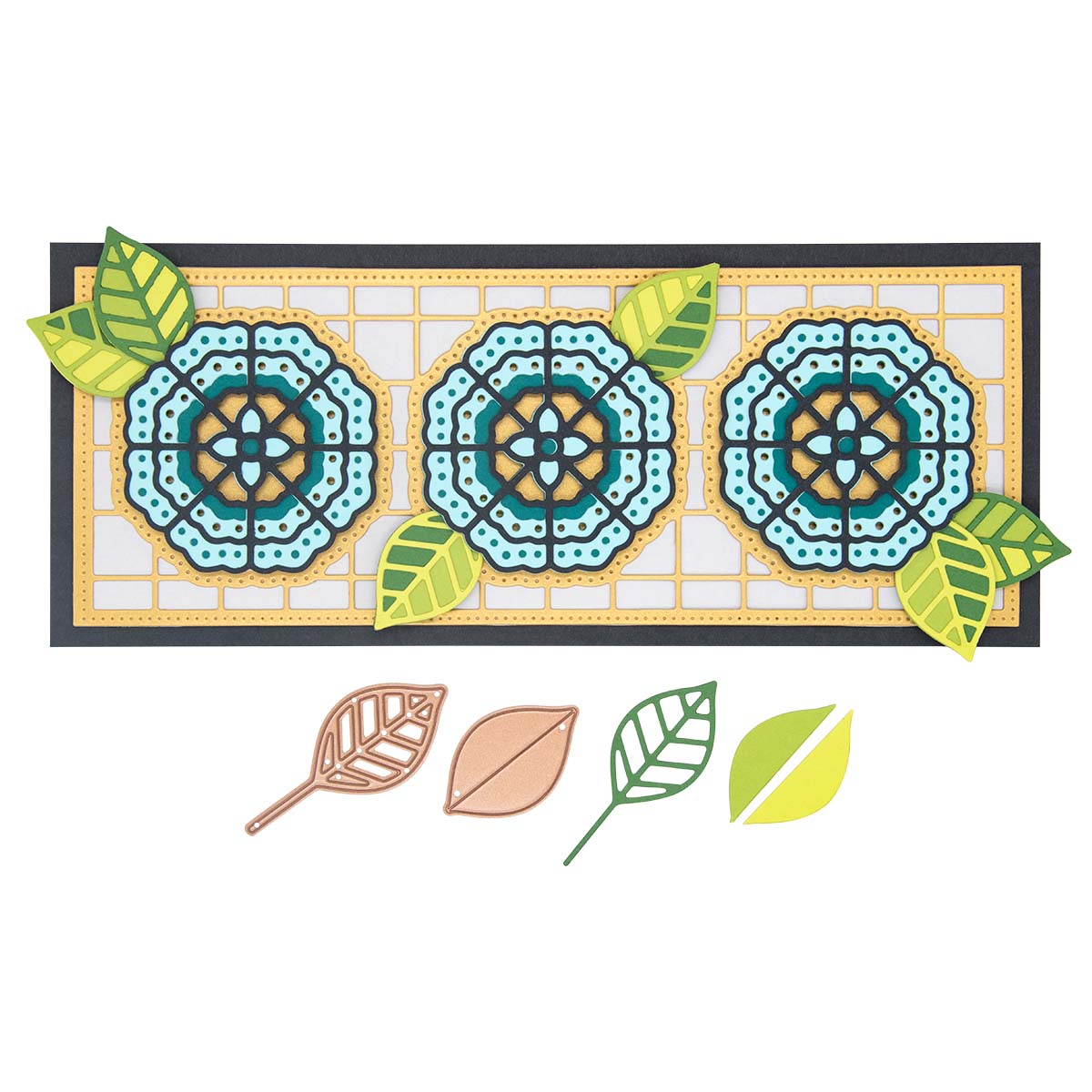 November 2022 Large Die of the Month Preview & Tutorials &ndash; Stylized Floral Kaleidoscope Slimline