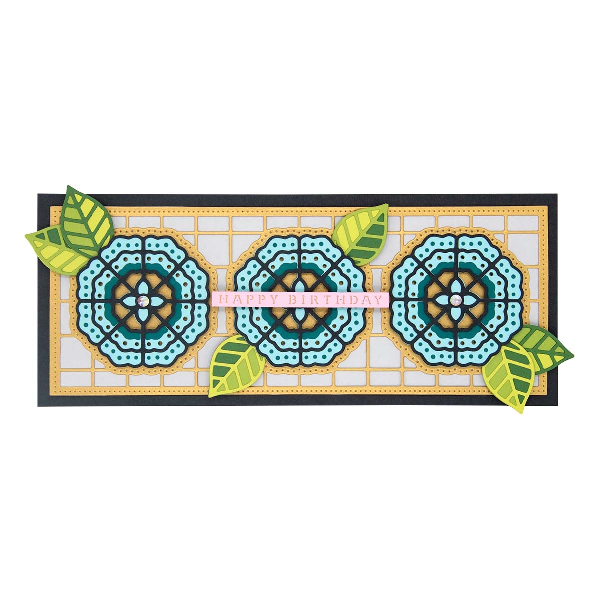 November 2022 Large Die of the Month Preview & Tutorials &ndash; Stylized Floral Kaleidoscope Slimline