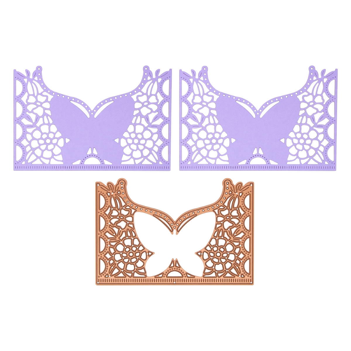 March 2023 Small Die of the Month Preview & Tutorials – Floral Butterfly Card Front