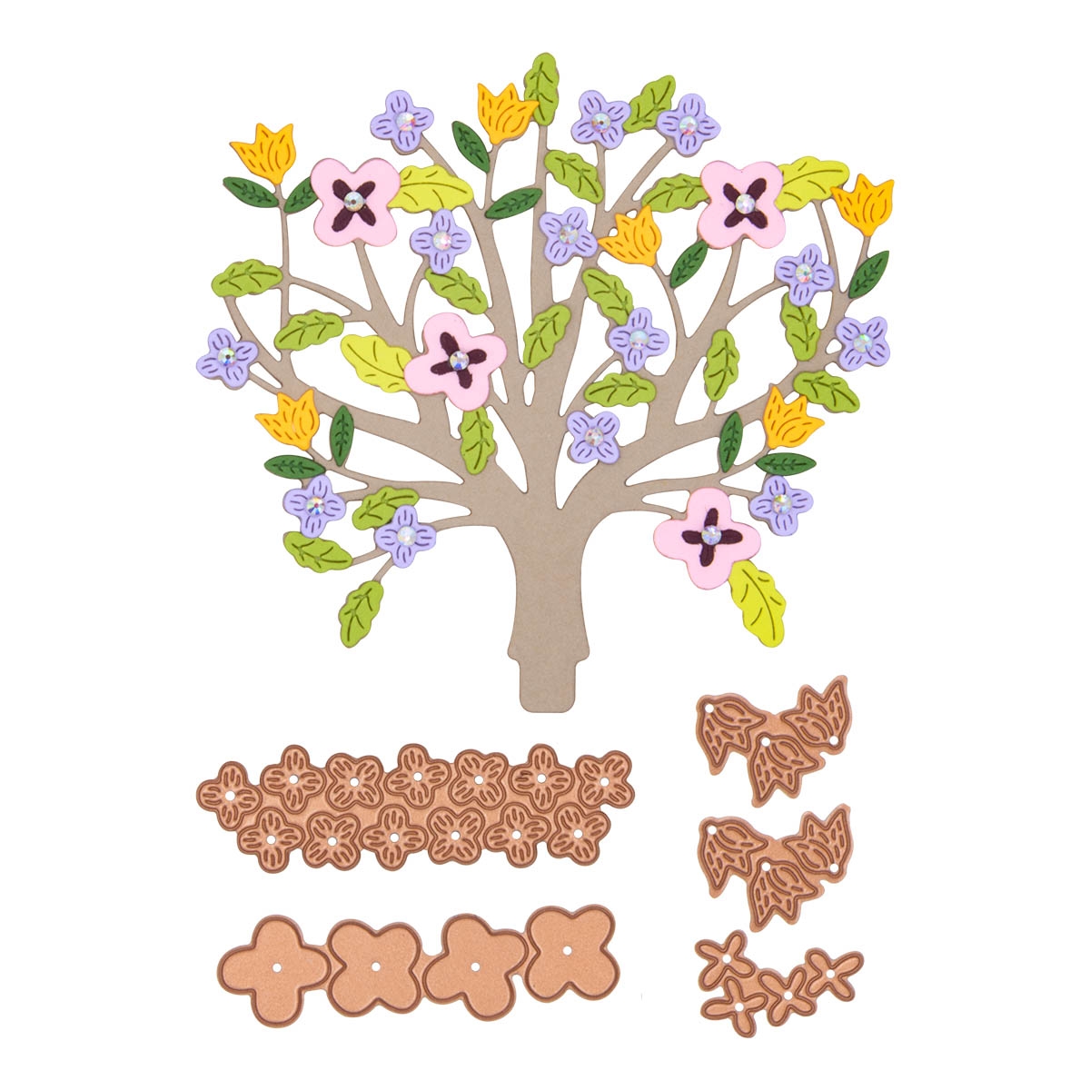 March 2023 Large Die of the Month Preview & Tutorials – Flowering Tree & Collapsible Card Base