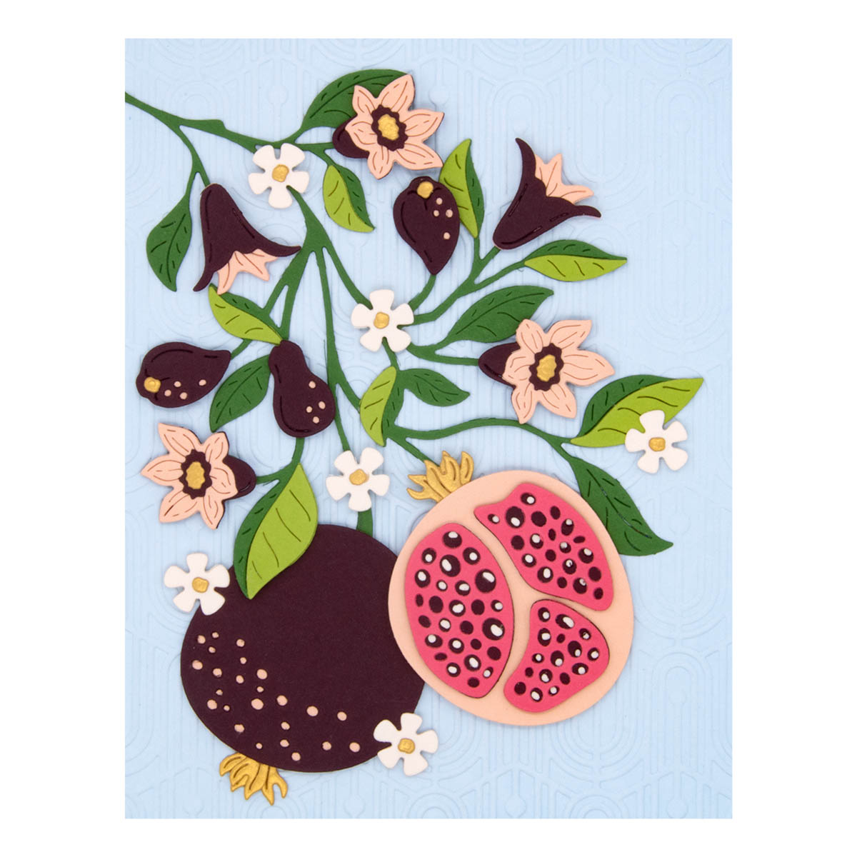 August 2023 Large Die of the Month Preview & Tutorials – Blooming Pomegranate
