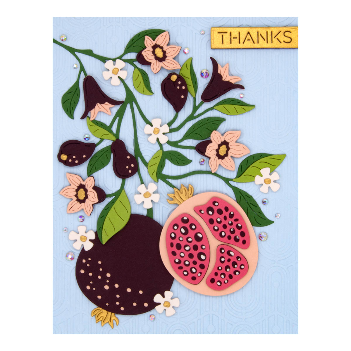 August 2023 Large Die of the Month Preview & Tutorials – Blooming Pomegranate