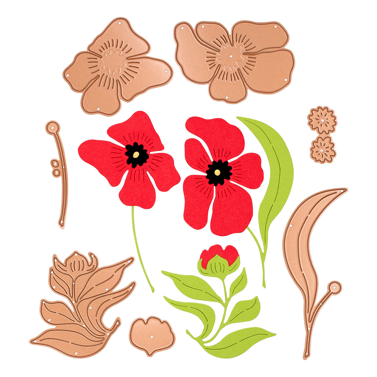 November 2023 Large Die of the Month Preview & Tutorials – Towering Blooms