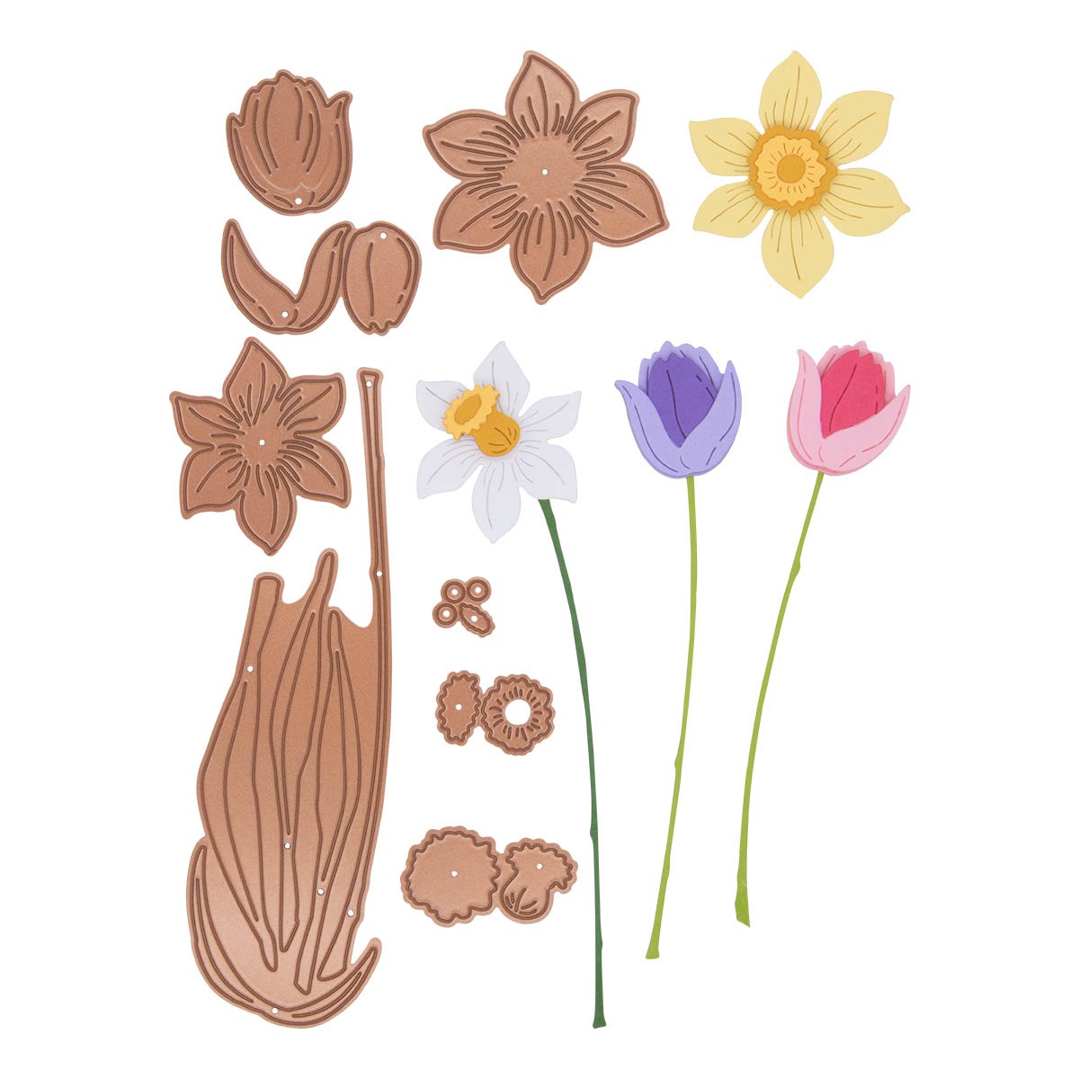 February 2024 Small Die of the Month Preview & Tutorials – Rain Boot Bouquet